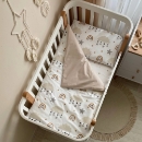 Set lenjerie de schimb pentru patut bebe 3 piese Norisori bej (2)